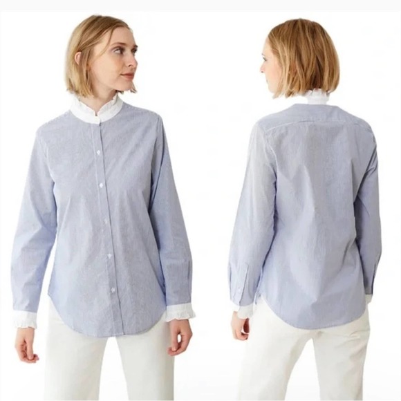 Nili Lotan Tops - Nili Lotan Clara Striped Button Down Shirt